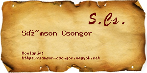 Sámson Csongor névjegykártya