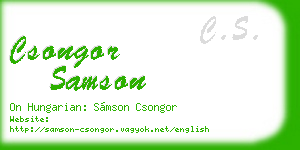 csongor samson business card