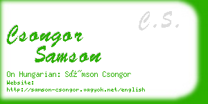 csongor samson business card